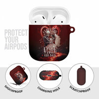 Skull Valentines Day AirPods Case I Love You To The Upside Down And Back