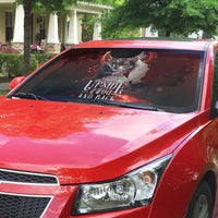 Skull Valentines Day Auto Sun Shade I Love You To The Upside Down And Back