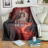 Skull Valentines Day Blanket I Love You To The Upside Down And Back