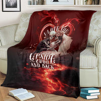 Skull Valentines Day Blanket I Love You To The Upside Down And Back