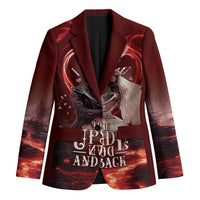 Skull Valentines Day Blazer I Love You To The Upside Down And Back