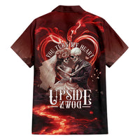 Skull Valentines Day Hawaiian Shirt I Love You To The Upside Down And Back