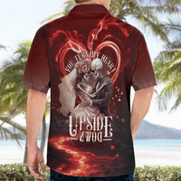 Skull Valentines Day Hawaiian Shirt I Love You To The Upside Down And Back