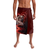 Skull Valentines Day Lavalava I Love You To The Upside Down And Back