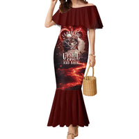 Skull Valentines Day Mermaid Dress I Love You To The Upside Down And Back