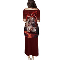 Skull Valentines Day Puletasi I Love You To The Upside Down And Back