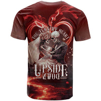 Skull Valentines Day T Shirt I Love You To The Upside Down And Back