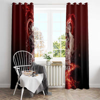 Skull Valentines Day Window Curtain I Love You To The Upside Down And Back