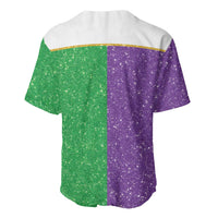 Mardi Gras Crown Baseball Jersey Western Yoke Glitter Style