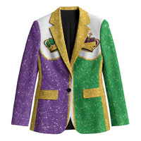 Mardi Gras Crown Blazer Western Yoke Glitter Style