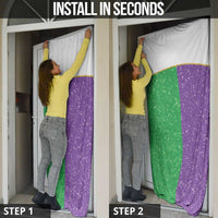 Mardi Gras Crown Door Cover Western Yoke Glitter Style