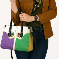 Mardi Gras Crown Leather Bag Western Yoke Glitter Style