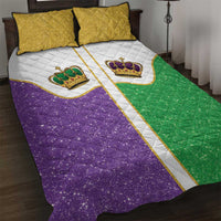 Mardi Gras Crown Quilt Bed Set Western Yoke Glitter Style