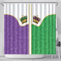 Mardi Gras Crown Shower Curtain Western Yoke Glitter Style