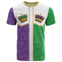 Mardi Gras Crown T Shirt Western Yoke Glitter Style