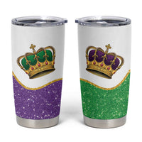 Mardi Gras Crown Tumbler Cup Western Yoke Glitter Style