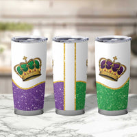 Mardi Gras Crown Tumbler Cup Western Yoke Glitter Style