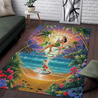 Aloha Hawaii Area Rug Hula Martini Tropical Vibes - Wonder Print Shop
