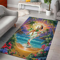 Aloha Hawaii Area Rug Hula Martini Tropical Vibes - Wonder Print Shop