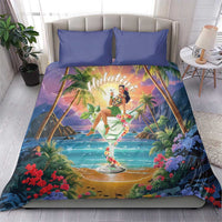 Aloha Hawaii Bedding Set Hula Martini Tropical Vibes - Wonder Print Shop
