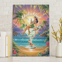 Aloha Hawaii Canvas Wall Art Hula Martini Tropical Vibes - Wonder Print Shop