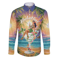 Aloha Hawaii Family Matching Puletasi and Hawaiian Shirt Hula Martini Tropical Vibes - Wonder Print Shop