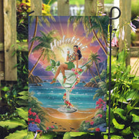 Aloha Hawaii Garden Flag Hula Martini Tropical Vibes - Wonder Print Shop