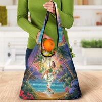 Aloha Hawaii Grocery Bag Hula Martini Tropical Vibes - Wonder Print Shop