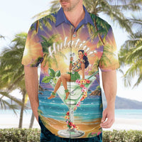 Aloha Hawaii Hawaiian Shirt Hula Martini Tropical Vibes - Wonder Print Shop