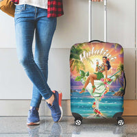 Aloha Hawaii Luggage Cover Hula Martini Tropical Vibes - Wonder Print Shop