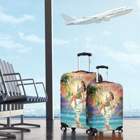 Aloha Hawaii Luggage Cover Hula Martini Tropical Vibes - Wonder Print Shop