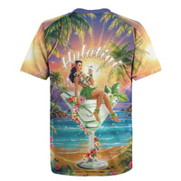 Aloha Hawaii Rugby Jersey Hula Martini Tropical Vibes - Wonder Print Shop