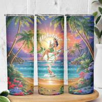 Aloha Hawaii Skinny Tumbler Hula Martini Tropical Vibes - Wonder Print Shop
