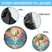Aloha Hawaii Spare Tire Cover Hula Martini Tropical Vibes - Wonder Print Shop