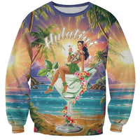 Aloha Hawaii Sweatshirt Hula Martini Tropical Vibes - Wonder Print Shop