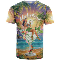 Aloha Hawaii T Shirt Hula Martini Tropical Vibes - Wonder Print Shop