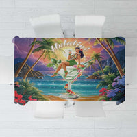Aloha Hawaii Tablecloth Hula Martini Tropical Vibes - Wonder Print Shop