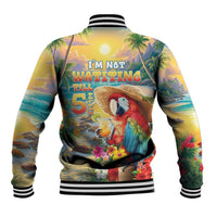 Hawaii Parrot Baseball Jacket Im Not Waiting Till 5 Oclock - Wonder Print Shop