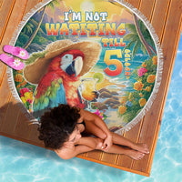 Hawaii Parrot Beach Blanket Im Not Waiting Till 5 Oclock - Wonder Print Shop