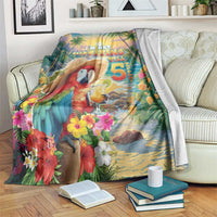 Hawaii Parrot Blanket Im Not Waiting Till 5 Oclock - Wonder Print Shop