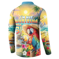 Hawaii Parrot Button Sweatshirt Im Not Waiting Till 5 Oclock - Wonder Print Shop