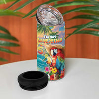 Hawaii Parrot 4 in 1 Can Cooler Tumbler Im Not Waiting Till 5 Oclock - Wonder Print Shop