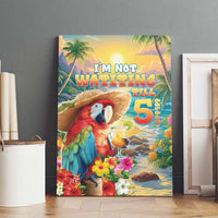 Hawaii Parrot Canvas Wall Art Im Not Waiting Till 5 Oclock - Wonder Print Shop