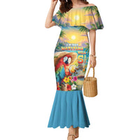 Hawaii Parrot Family Matching Mermaid Dress and Hawaiian Shirt Im Not Waiting Till 5 Oclock - Wonder Print Shop