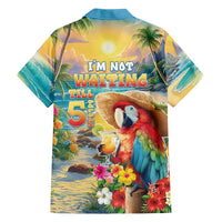 Hawaii Parrot Family Matching Off The Shoulder Long Sleeve Dress and Hawaiian Shirt Im Not Waiting Till 5 Oclock