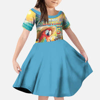 Hawaii Parrot Family Matching Off Shoulder Short Dress and Hawaiian Shirt Im Not Waiting Till 5 Oclock