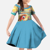 Hawaii Parrot Family Matching Short Sleeve Bodycon Dress and Hawaiian Shirt Im Not Waiting Till 5 Oclock
