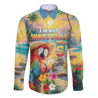 Hawaii Parrot Family Matching Short Sleeve Bodycon Dress and Hawaiian Shirt Im Not Waiting Till 5 Oclock