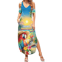 Hawaii Parrot Family Matching Summer Maxi Dress and Hawaiian Shirt Im Not Waiting Till 5 Oclock