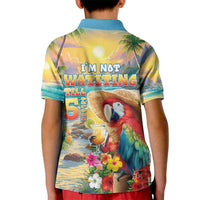 Hawaii Parrot Kid Polo Shirt Im Not Waiting Till 5 Oclock